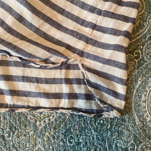 JCrew Linen & Cotton Striped Racerback Tank Tunic Coverup Size XL - Picture 3 of 8